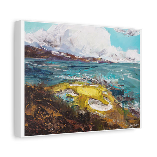 Pebble Beach no. 7 Acrylic Painting Print by Artist Dave Baysden